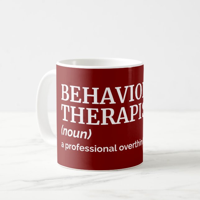 Verhaltenstherapeut Office Definition Tasse (Vorderseite Links)