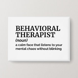 Verhaltenstherapeut Psychologie Spaß Definition Button