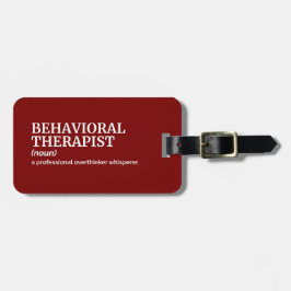 Verhaltenstherapeut Spaß Definition Geschenk Gepäckanhänger