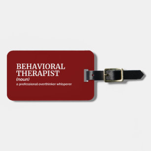 Verhaltenstherapeut Spaß Definition Geschenk Gepäckanhänger