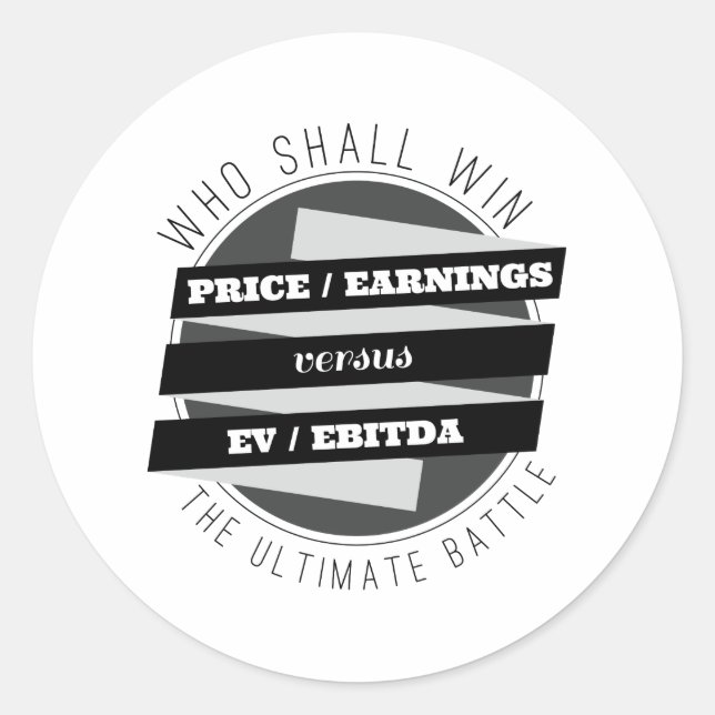 Verhältnis P/E gegenüber EV/EBITDA Runder Aufkleber (Vorderseite)