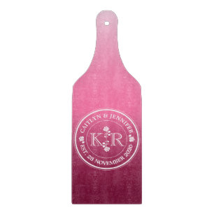 Verhältnis von Equals Monogram Rose Pink Ombre Schneidebrett