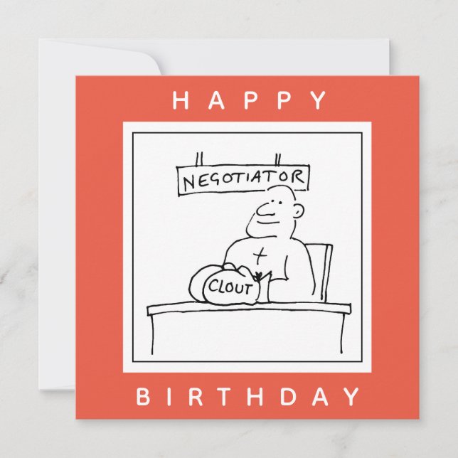 Verhandlungsführer haben Clout über Boxhandschuhe Karte (Vorderseite)