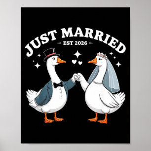 Verheiratet 2026 Hochzeitspaare Verlobte Dumme Gan Poster