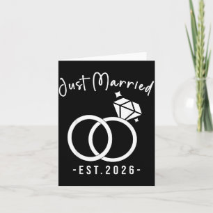Verheiratet 2026 Hochzeitsringe passend für Paare Karte