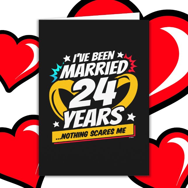 Verheiratet 24 Jahre Witziger 24. Hochzeitstag Karte (Von Creator hochgeladen)