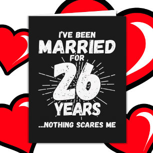 Verheiratet 26 Jahre Funny 26. Wedding Jubiläum Karte