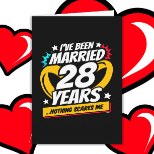 Verheiratet 28 Jahre Witziger 28. Hochzeitstag Karte