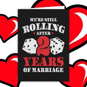 Verheiratet 2 Jahre Funny 2. Wedding Jubiläum Karte