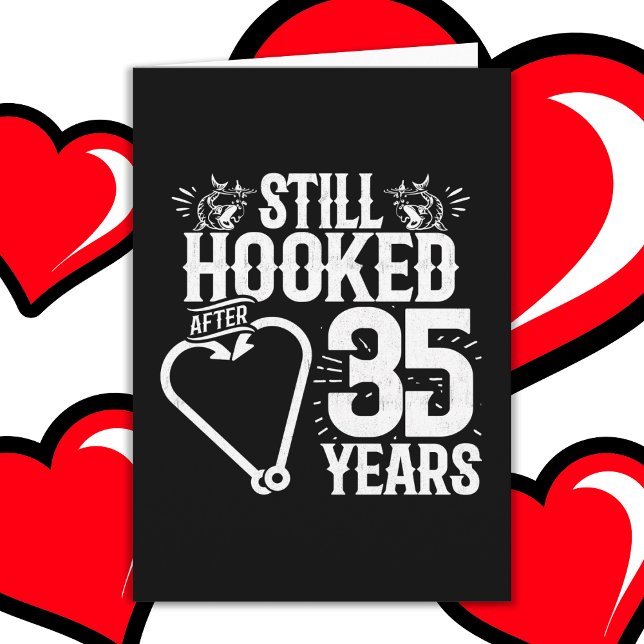 Verheiratet 35 Jahre Fischerei 35 Jahre Jubiläum Karte (Von Creator hochgeladen)
