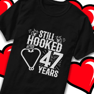 Verheiratet 47 Jahre Angeln 47 Jahre Jubiläum T-Shirt