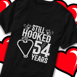 Verheiratet 54 Jahre Angeln 54 Jahre Jubiläum T-Shirt