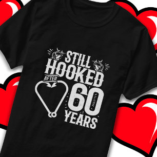 Verheiratet 60 Jahre Angeln 60 Jahre Jubiläum T-Shirt