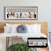 VERHEIRATET 7 Bild Grau und Weiß FotoCollage