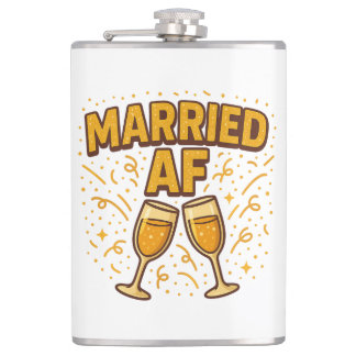 Verheiratet AF Flask – Lustiges Hochzeitsgeschenk Flachmann