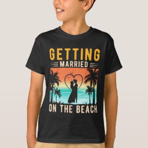Verheiratet auf der Strandbrücke und Bachelor T-Shirt