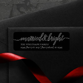 Verheiratet Bright | Modern Black Script Address