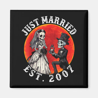Verheiratet Est 2007 Skelett Braut Bräutigam 19. Magnet