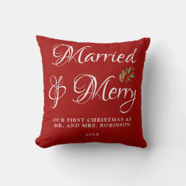 Verheiratet & froh Unser erstes Weihnachten Verhei Kissen