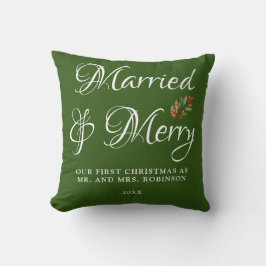 Verheiratet & froh Unser erstes Weihnachten Verhei Kissen