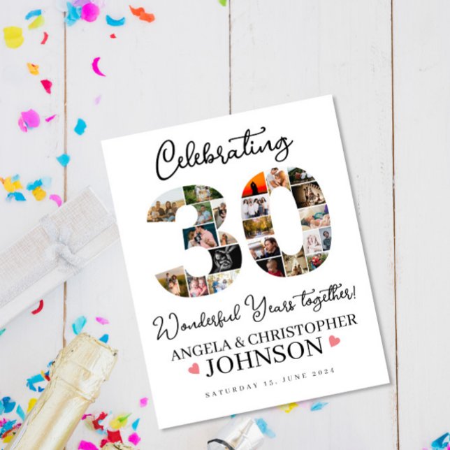 verheiratet für 30 Jahre Hochzeitstag Poster (Von Creator hochgeladen)