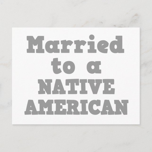 VERHEIRATET FÜR EINEN AMERIKANISCHEN POSTKARTE (Vorderseite)