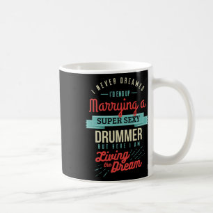 Verheiratet für Geschenke eines Drummers Kaffeetasse