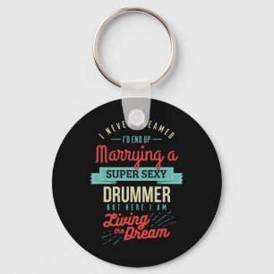 Verheiratet für Geschenke eines Drummers Schlüsselanhänger