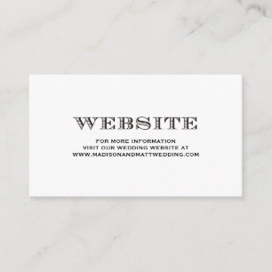 Verheiratet   Hochzeits-Webseiten-Karte Begleitkarte