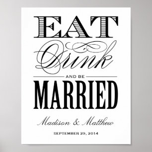 Verheiratet   Hochzeitssymbol Poster