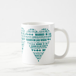 Verheiratet in aquamariner/weißer Tasse Las Vegas