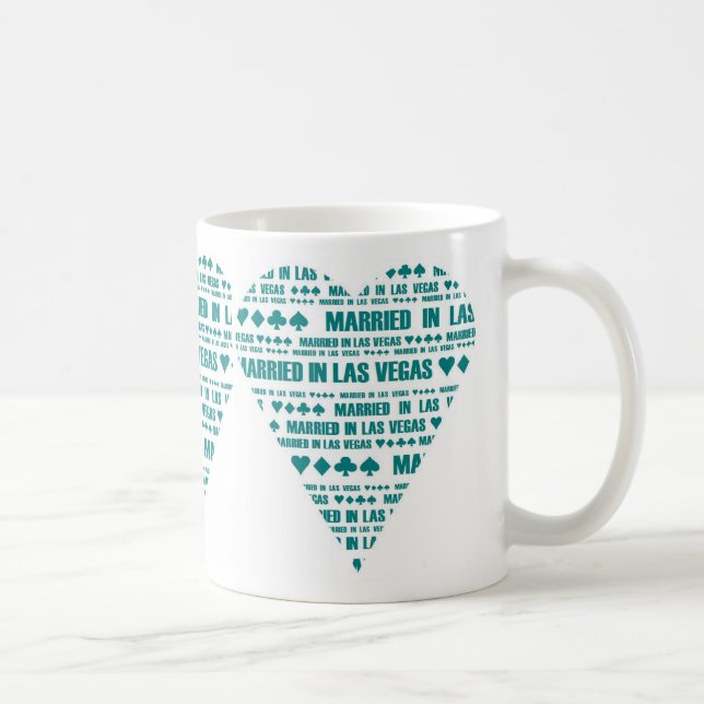 Verheiratet in aquamariner/weißer Tasse Las Vegas (Rechts)