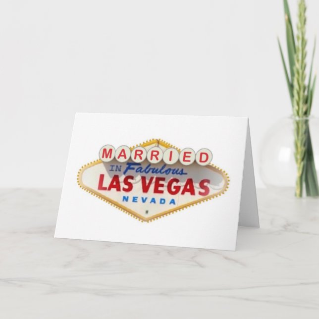 VERHEIRATET IN FABULOUS LAS VEGAS CARD KARTE (Vorderseite)