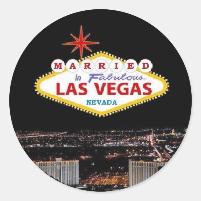 VERHEIRATET in Fabulous Las Vegas, Nevada Sticker (Vorderseite)