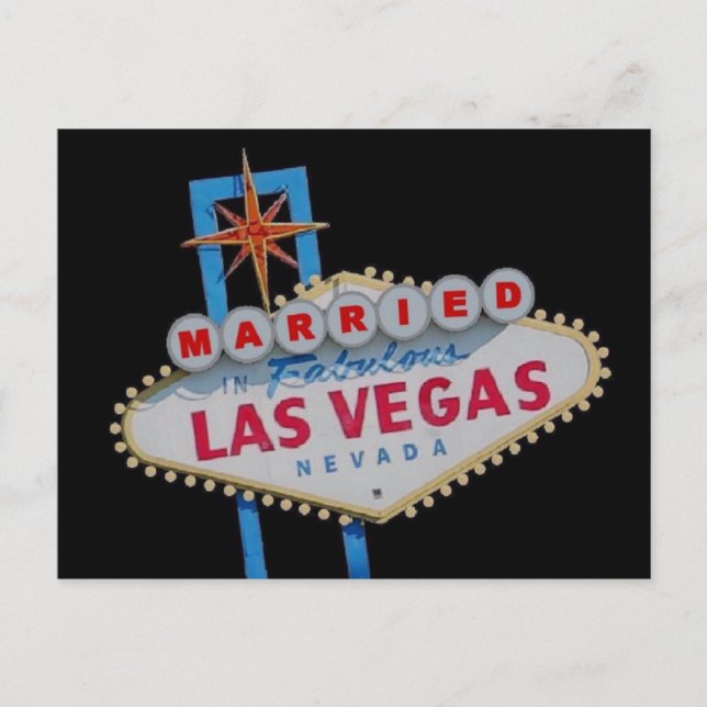 VERHEIRATET in Fabulous Las Vegas Postkarte (Vorderseite)