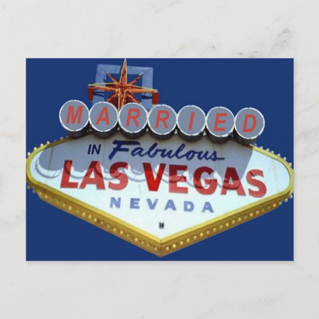 VERHEIRATET in Fabulous Las Vegas Postkarte (Vorderseite)