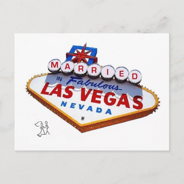 VERHEIRATET in Fabulous Las Vegas Postkarte (Vorderseite)