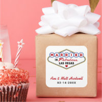 Verheiratet in Fabulous Las Vegas Red Wedding Mono