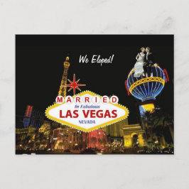 Verheiratet in Fabulous Las Vegas wir gepflückt! P Ankündigungspostkarte