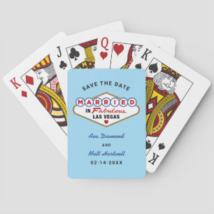 Verheiratet in Fabulous Vegas Wedding Save the Dat Spielkarten