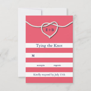 Verheiratet in Koralle RSVP Karte