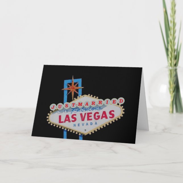 VERHEIRATET IN LAS VEGAS CARD ANKÜNDIGUNG (Vorderseite)