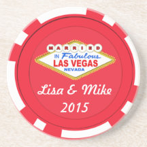 Verheiratet in Las Vegas Chip Untersetzer bearbeit