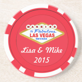 Verheiratet in Las Vegas Chip Untersetzer bearbeit
