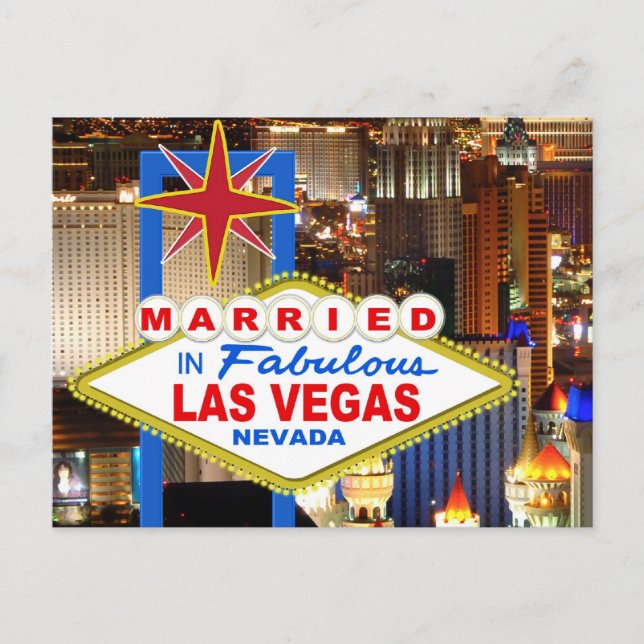 Verheiratet in LAS VEGAS Postkarte (Vorderseite)