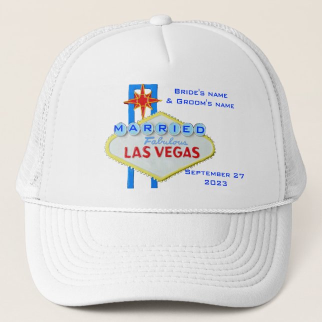 Verheiratet in Las Vegas Truckerkappe (Vorderseite)