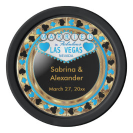 Verheiratet in Las Vegas - Vielen Dank | Blau Pokerchips