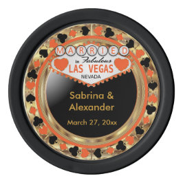 Verheiratet in Las Vegas - Vielen Dank | Orange Pokerchips