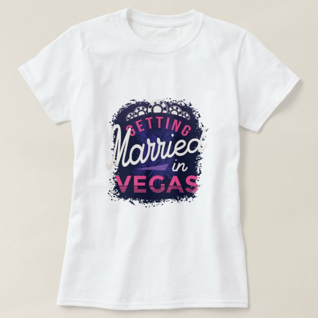 Verheiratet in Vegas Bride T-Shirt (Design vorne)