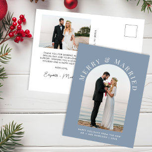 Verheiratet Merry Arch Foto Dusty Blue Weihnachten